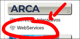 Sección Web Services en el administrador de relaciones